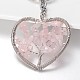 Coeur avec arbre laiton porte-clés en pierre mixte KEYC-JKC00042-3