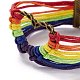 Braccialetto orgoglio arcobaleno BJEW-F424-02-3