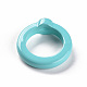 不透明なアクリル指輪  ミックスカラー  usサイズ7 1/2(17.7mm) RJEW-T016-06-5