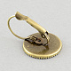 Brass Leverback Earring Findings MAK-S004-18mm-EY001AB-2