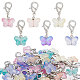 PandaHall Elite 10 Sets Transparent Spray Painted Glass Butterfly Pendant Decorations HJEW-PH0001-64-1