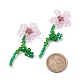Aretes colgantes flor de la vida de cristal austriaco de imitación X1-EJEW-TA00029-01-4