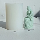 3D アロマセラピー ワックス キャンドル シリコン型  DIY 人間フィギュア アロマセラピー 石膏 滴下 接着剤 装飾  子供を抱く母親  ホワイト  8.8x6cm PW-WG76606-02-1