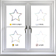 GORGECRAFT 16Pcs Rainbow Window Clings Stars Pattern Window Decals Static Non Adhesive Collision Proof Glass Stickers Vinyl Film Home Decorations for Sliding Doors Windows Prevent Dogs Birds Strikes DIY-WH0304-221I-4