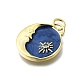 Латунные микро проложить кубического циркония подвески X-KK-V010-06G-01-2