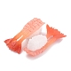 人工プラスチック刺身モデル  模造食品  ディスプレイ装飾用  エビ寿司  トマト  74.5x22x24mm DJEW-P012-14-2