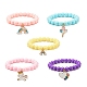 Bracelets extensibles en perles acryliques pour enfants BJEW-JB07787-1