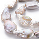 Naturales keshi abalorios de perlas hebras PEAR-S021-018-6
