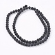 Pietra naturale nero fili di perle G-R193-01-4mm-2