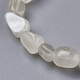 Bracelets extensibles en perles de pierre de lune blanche naturelle BJEW-K213-43-3
