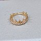 Corona 925 anillo de dedo de plata esterlina para niña mujer RJEW-BB71152-C-2