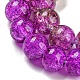 Spray Painted Crackle Glass Beads Strands DGLA-C002-6mm-04-4