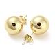 Brass Stud Earrings EJEW-I300-04A-G-2