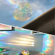 9 pièces feuille coloré suncatcher arc-en-ciel prisme électrostatique autocollants en verre DIY-WH0409-69G-5
