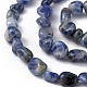 Natürliche blaue Fleck Jaspis Perlen Stränge G-B039-02A-3