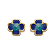 Perlas de esmalte de aleación de estilo chino ENAM-L015-20A-G-4