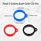 GORGECRAFT 66PCS 3 Colors Anti-Lost Silicone Rubber Rings 20mm Inner Diameter Lostproof O Rings Adjustable Necklace Holder Pendant for Necklace Lanyard Pens Device Keychains Office Supplies SIL-GF0001-45B-2