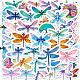 50 Uds. Pegatinas autoadhesivas de libélula de dibujos animados de pvc WG35961-01-1