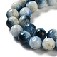Brins de perles de pierre de glacierite de glace bleue naturelle G-G078-A01-02-4