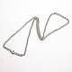 Collane con catena portacavi in ​​acciaio inossidabile unisex alla moda NJEW-M047-C-01-2