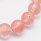 Chapelets de perles en verre de quartz de cerise G-S144-8mm-1