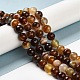 Natural Striped Agate/Banded Agate Beads Strands G-A246-8mm-10-8