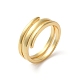 Двойное кольцо для женщин с покрытием из латуни KK-O142-06G-3