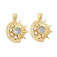 Латунные микро проложить кубического циркония подвески ZIRC-P110-03G-1