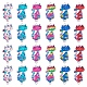 24pcs 6 Colors Printed Alloy Kitten Connector Charms ENAM-TA0001-44-2