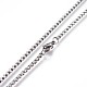 304 Stainless Steel Box Chain Necklaces NJEW-P244-01P-2