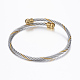 Set di braccialetti e anelli di coppia in acciaio inossidabile di tendenza SJEW-H073-09-4