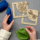 Wooden Square Frame Crochet Ruler DIY-WH0537-008-5