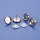 DIY Brass Ear Stud Cabochon Bezel Settings and Clear Glass Cabochons DIY-X0267-01-10mm-B-RS-2
