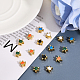 Chgcraft 20 pièces 5 couleurs alliage émail perles ENAM-CA0001-69-4