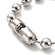304 ensemble collier et bracelet chaîne boule en acier inoxydable STAS-D181-02P-02D-6
