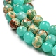 Brins de perles teintes en jaspe impérial synthétique G-D077-A01-02O-4