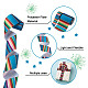 2Rolls 2 Styles Stripe Pattern Printed Polyester Grosgrain Ribbon OCOR-TA0001-37N-4