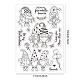GLOBLELAND Valentine's Day Clear Stamps Cute Fairy Gnome Silicone Clear Stamp Transparent Stamp Seals for Cards Making DIY Scrapbooking Photo Journal Album Decoration DIY-WH0167-56-687-4