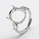 925 Sterling Silver Finger Ring Components STER-F027-63P-1
