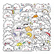 50 Stück PVC selbstklebende Cartoon-Wolkenaufkleber WG18599-01-1