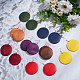 ANATTASOUL 8 Pairs 8 Colors Blank Flat Round Wood Dangle Earrings with Iron Pins for Women EJEW-AN0004-26-7