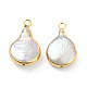 Colgantes de perlas keshi naturales barrocas PEAR-P004-37KCG-2