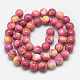 Synthetic Fossil Beads Strands G-L028-6mm-07-6