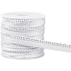 BENECREAT 10 Yard/9m Metalic Silver Cord-Edge Piping Trim (10mm) Silver Flat Filigree Ribbon Braid for Dress Costume Sewing OCOR-BC0002-16A-1