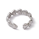 304 anneau de manchette ouvert en forme de cœur en acier inoxydable pour femme RJEW-C045-18P-3