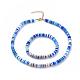 Heishi Beads Stretch Bracelets & Necklaces Sets SJEW-JS01103-04-1