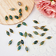 DICOSMETIC 30Pcs Natural Moss Agate Connector Charms FIND-DC0003-54-4