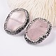 Oval Faceted Natural Rose Quartz Beads G-F233-34-2