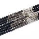 Chapelets de perles de quartz fumées naturelles G-G823-09-4mm-1