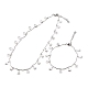 Smile Face Charm Necklace & Bracelet Sets SJEW-JS01129-2